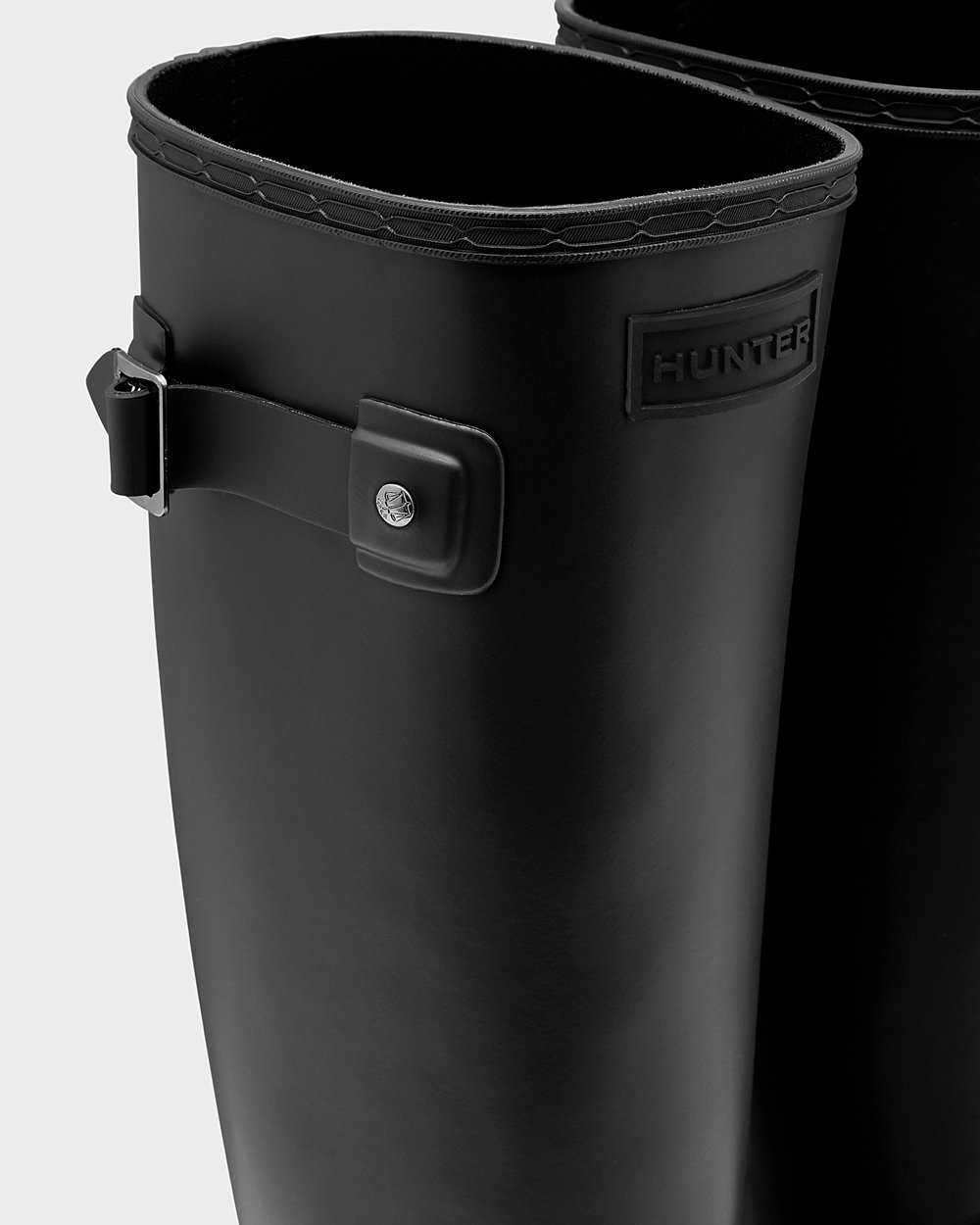 Womens Hunter Tall Rain Boots Black - Refined Slim Fit - 6320154-TN